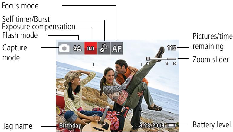 KODAK M381 - Understanding the picture-taking icons - 1