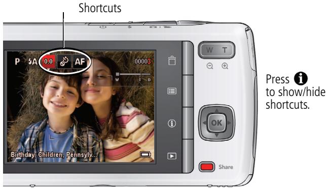 KODAK M550 - Use shortcuts - 1