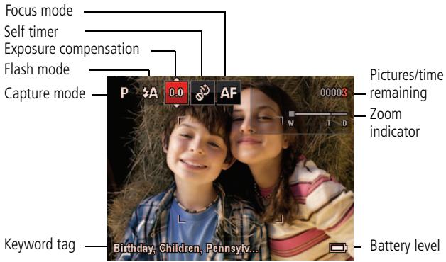 KODAK M550 - Understand the picture-taking icons - 1