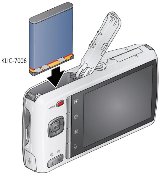 KODAK M550 - Attach the strap, load the battery - 2