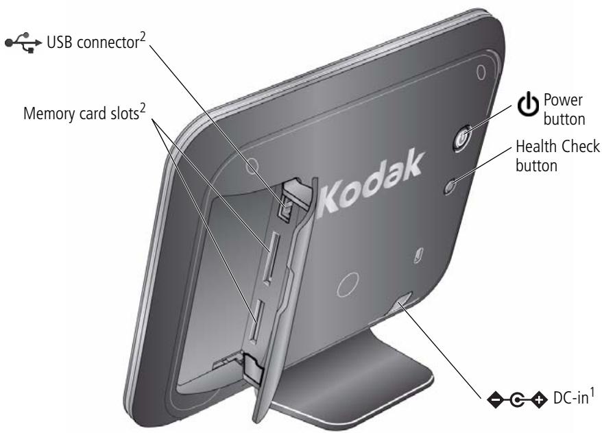 KODAK PULSE DIGITAL FRAME - Back panel buttons and connectors - 1