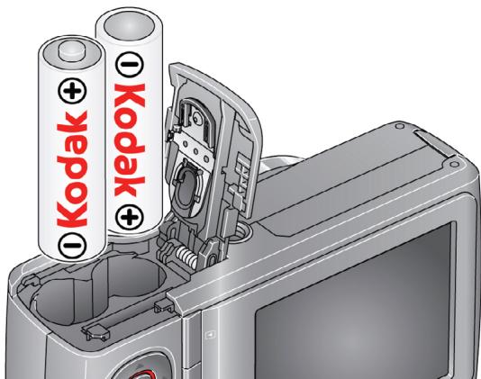 KODAK Z915 - Loading the batteries - 1