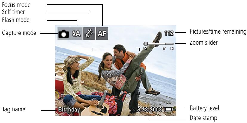KODAK ZD15 - Understanding the picture-taking icons - 1