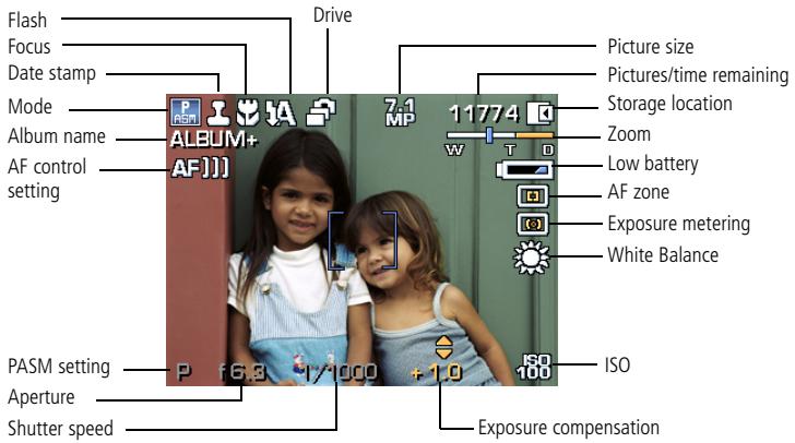 KODAK ZD710 - Capture modes—no buttons pressed - 1