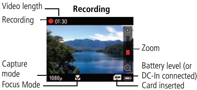 KODAK ZI8 - Understanding the status icons - 1