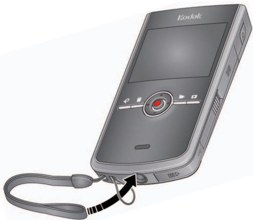 KODAK ZI8 - Connecting the strap - 1