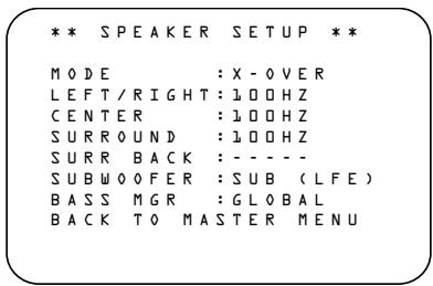 HARMAN KARDON AVR 330 - Speaker Setup - 2