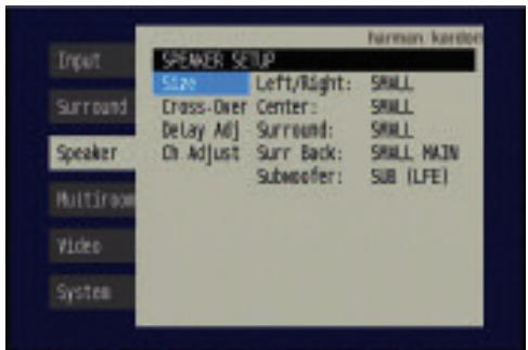 HARMAN KARDON AVR 347 - Step Three – Manual Setup Menu - 2