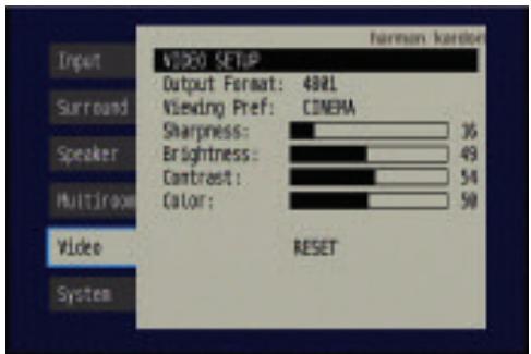 HARMAN KARDON AVR 347 - Video Adjustments - 1