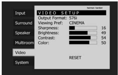 HARMAN KARDON AVR 350 - Video Adjustments - 1