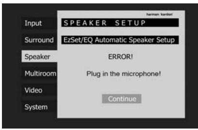 HARMAN KARDON AVR 350 - Automated Speaker Setup Using EzSet/EQ - 4