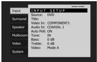 HARMAN KARDON AVR 350 - System Setup - 1