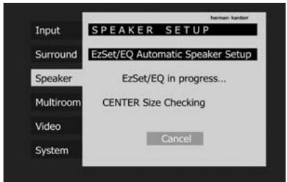 HARMAN KARDON AVR 350 - Automated Speaker Setup Using EzSet/EQ - 9