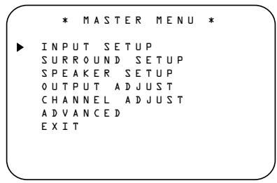 HARMAN KARDON AVR 3500 - Selecting the On-Screen display - 1