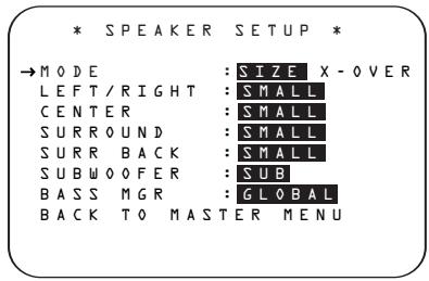 HARMAN KARDON AVR 430 - Speaker Setup - 1