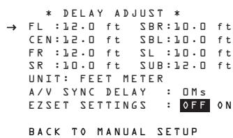 HARMAN KARDON AVR 635 - Delay Settings - 1