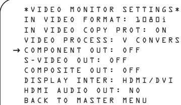 HARMAN KARDON AVR 645 - Video Monitor Settings - 1