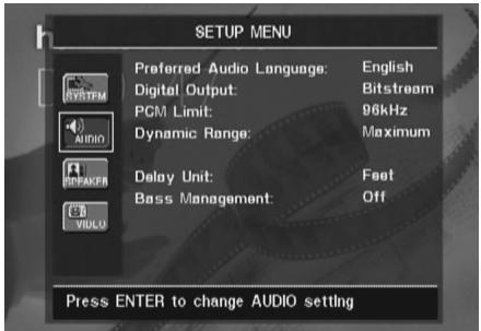 HARMAN KARDON CINEFORTUNE 11 - Audio Settings - 1