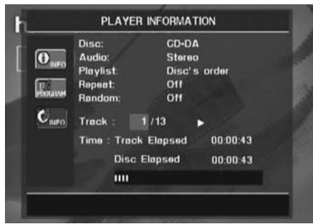 HARMAN KARDON CINESPECIAL - Utilisation du menu player information - 4