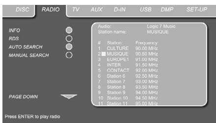 HARMAN KARDON DL 232EX - Radio Menu - 1