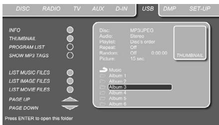 HARMAN KARDON DL 240HD - USB MENU - 1