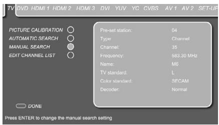 HARMAN KARDON DL 646HD - Manual Search (For analog TV only) - 1