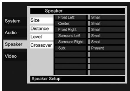 HARMAN KARDON DMC 250 - Speaker Settings - 1