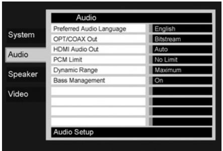 HARMAN KARDON DMC 250 - Audio Settings - 1