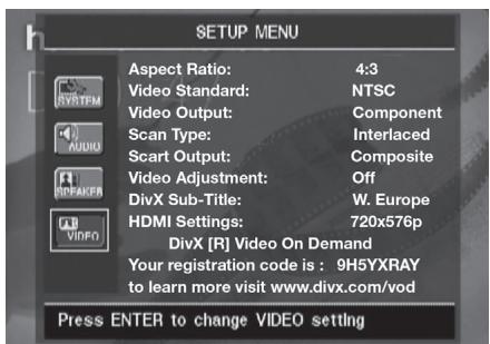 HARMAN KARDON SYSTEM 13828 - Video Settings - 1