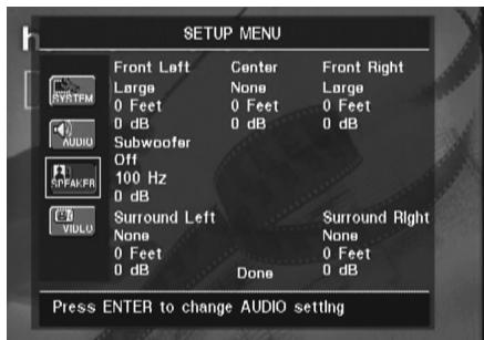 HARMAN KARDON SYSTEM 13828 - Audio Adjustments Submenu - 1