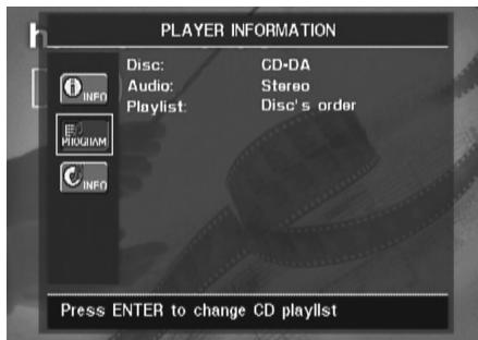 HARMAN KARDON SYSTEM 13828 - Using the Player Information Menu - 2