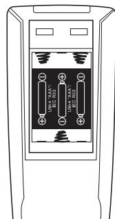 HARMAN KARDON AVR 156 - Install the Batteries in the Remote Control - 1