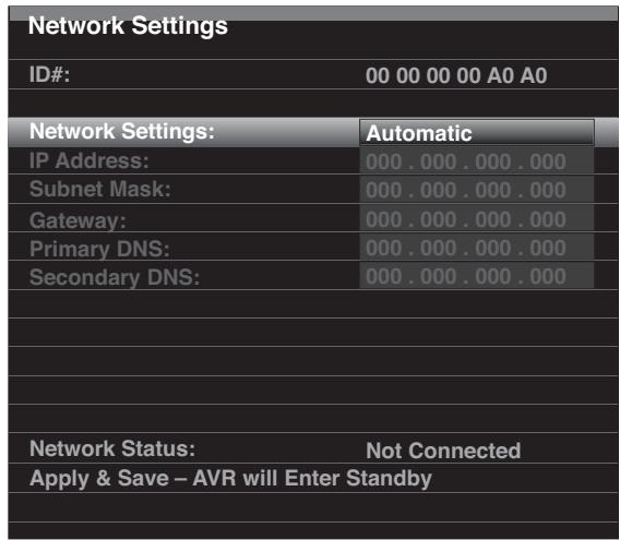 HARMAN KARDON AVR 2650 - Configuration réseau - 1