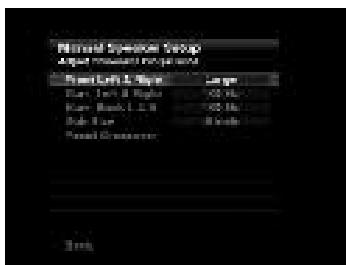 HARMAN KARDON AVR 355 - Régler Menu des fréquences d'intersection - 1