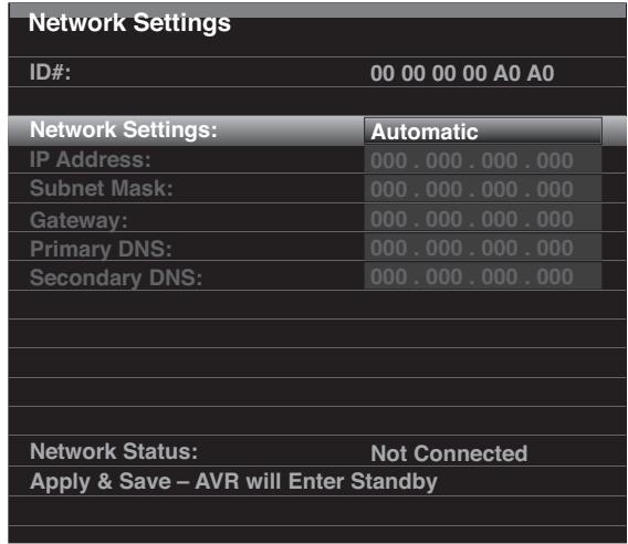 HARMAN KARDON AVR 3650 - Configuration réseau - 1