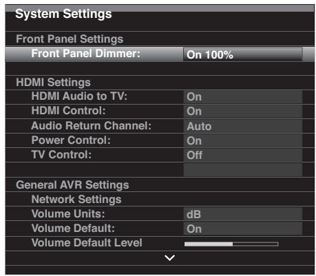 HARMAN KARDON AVR 3650 - Configuration système - 1
