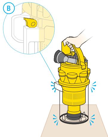 DYSON DC14 - Cleaning the Clear bin - 3