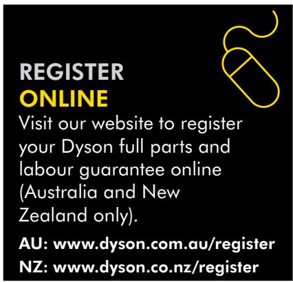 DYSON DC34 ANMAL - EASY WAYS TO REGISTER YOUR DYSON 2 YEAR GUARANTEE - 1