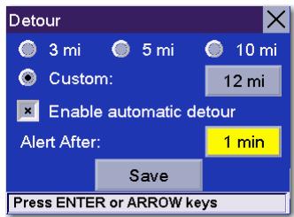 MAGELLAN 6000T - Select Detour Options. - 3