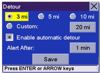 MAGELLAN 6000T - Select Detour Options. - 1