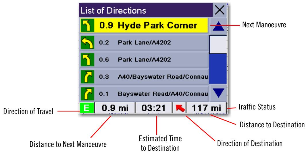 MAGELLAN 6000T - Manoeuvre List Screen - 1