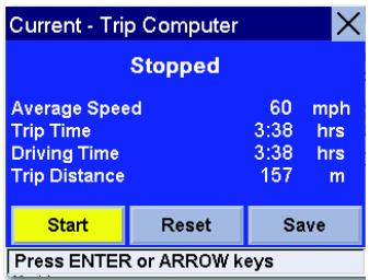 MAGELLAN 6000T - Stopping or Starting the Trip Computer - 2