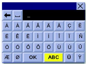 MAGELLAN 6000T - Additional Characters ("More" Button) - 1