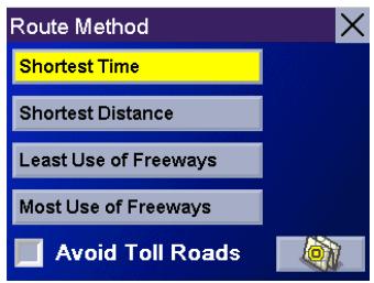 MAGELLAN 860T - Choosing the Route Method - 1