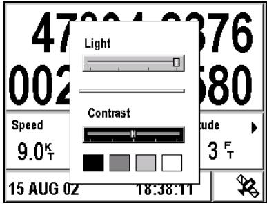 MAGELLAN FX324 MAP - Regulating the Screen Contrast and Backlighting - 1
