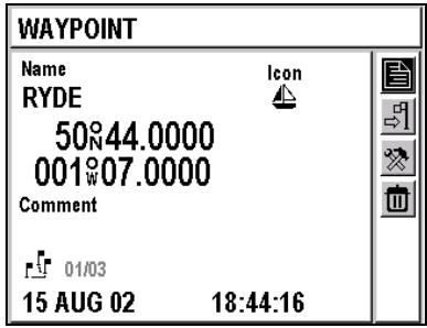 MAGELLAN FX324 MAP - - Waypoint List - 2