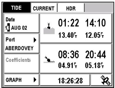 MAGELLAN FX324 MAP - Setting the Local Time or a Date (tide or current calculation) - 1