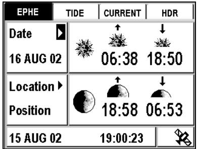MAGELLAN FX324 MAP - Ephemeris Tab - 1
