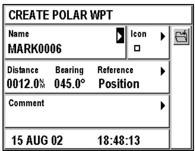 MAGELLAN FX324 MAP - Creating a Waypoint Using its Polar Coordinates - 2