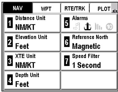 MAGELLAN FX324 MAP - Navigation Menu - 1